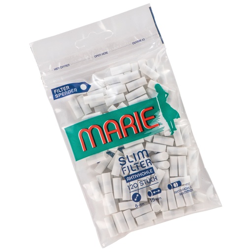 [P0016007] MARIE Slim Filter Aktivkohle 6mm, 120 Stück