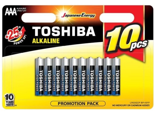[P0024336] TOSHIBA Batterie AAA LR03, 10er BL