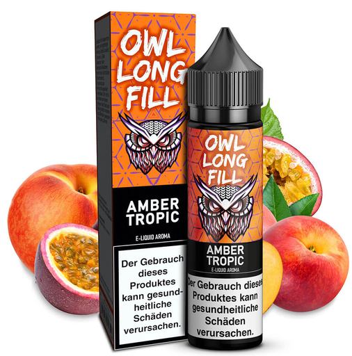 [P0024566] OWL Salt Amber Tropic (Pfirsich Maracuja) – 10ml Aroma (Longfill)